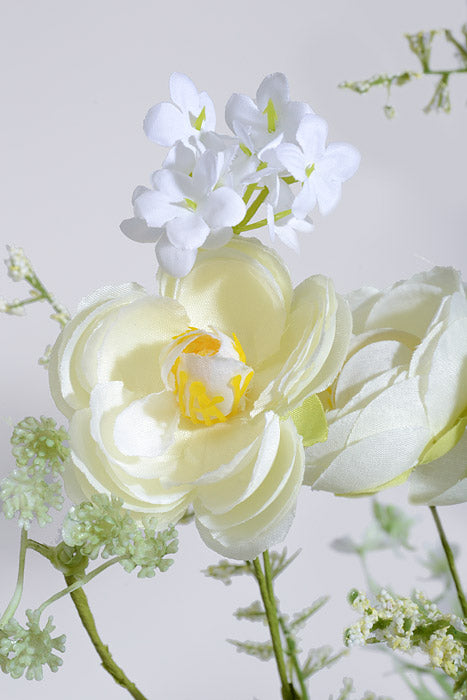 21.5" Silk Ranunculus Mixed Cream