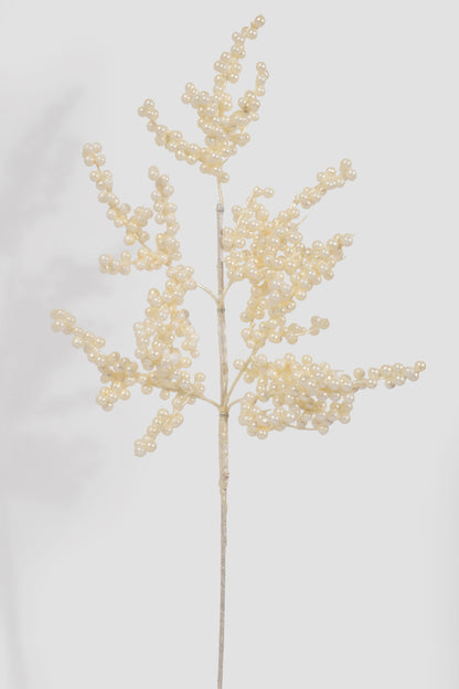 26" Pearl Twig Spray White