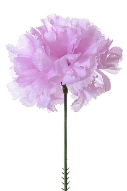 7" Silk Carnation Pick Violet Pkg/100