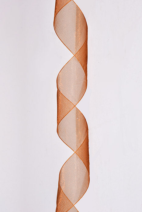 1.5" X 100Yds Organza Ribbon Mocha