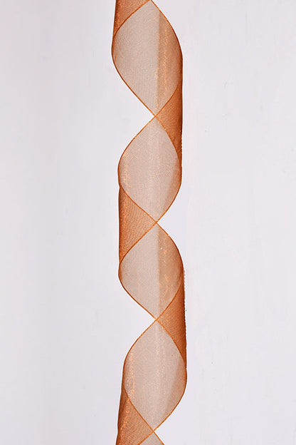 1.5" X 100Yds Organza Ribbon Mocha