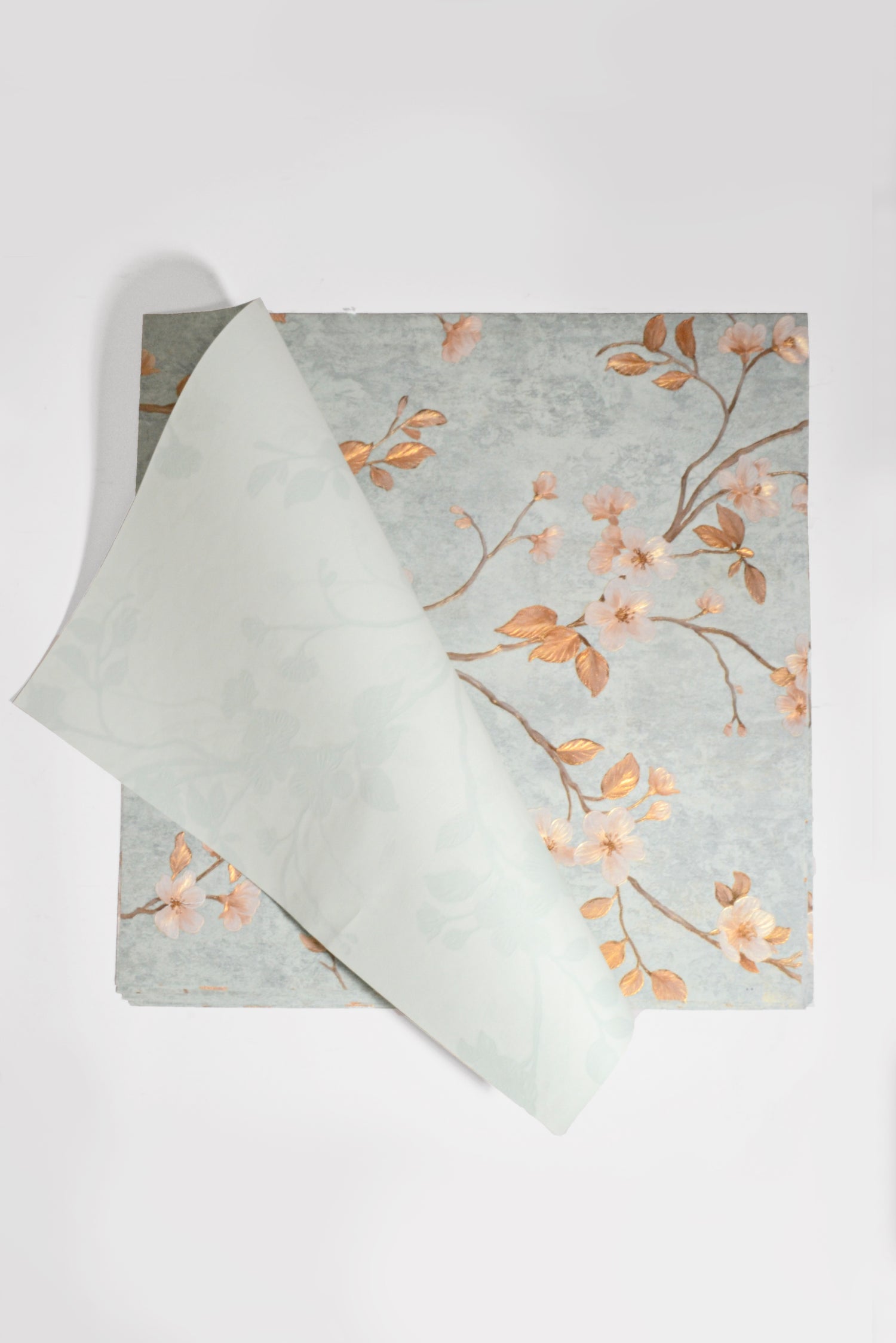 21" x 21" Flower Packaging Paper Light Green Pkg/10