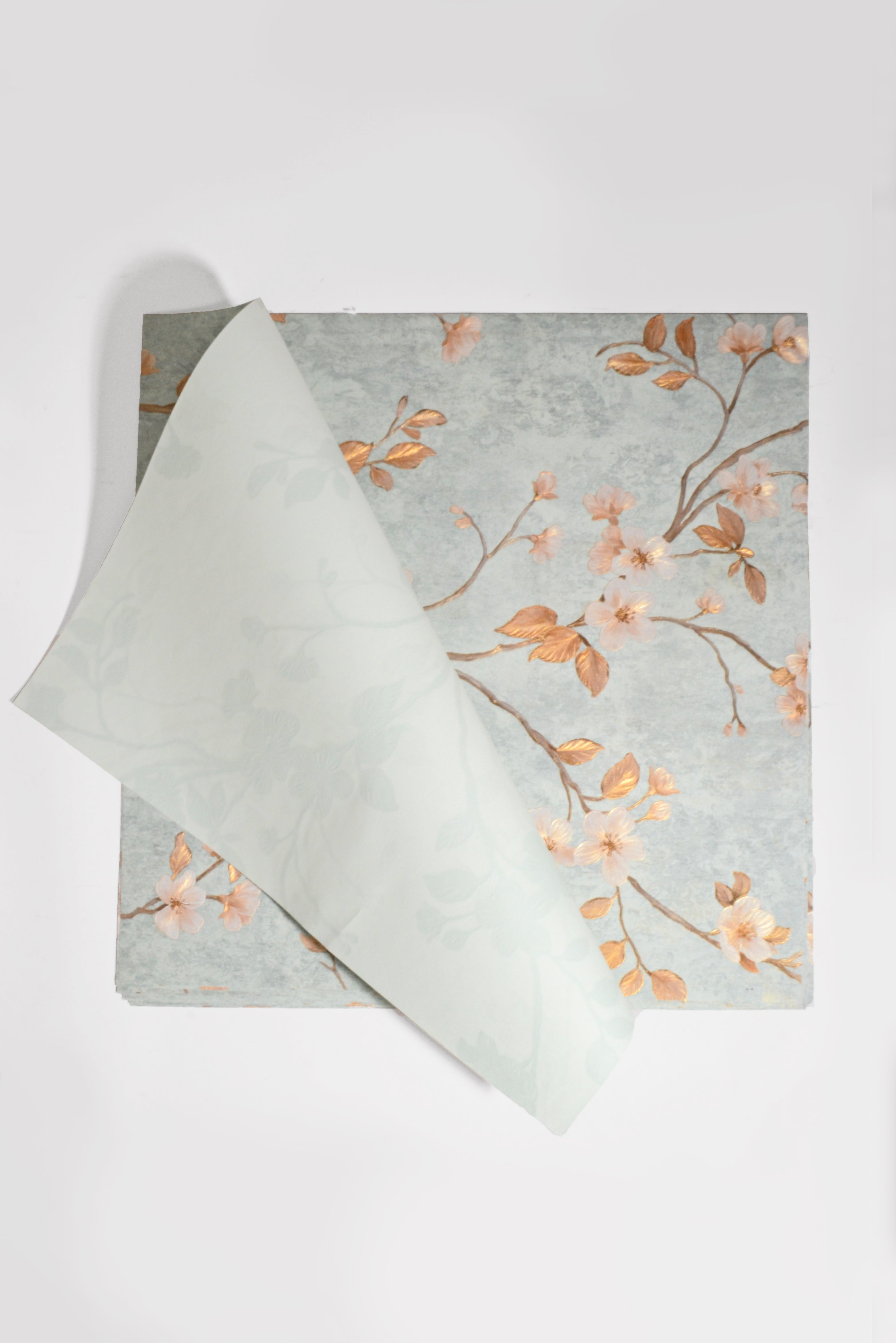 21" x 21" Flower Packaging Paper Light Green Pkg/10