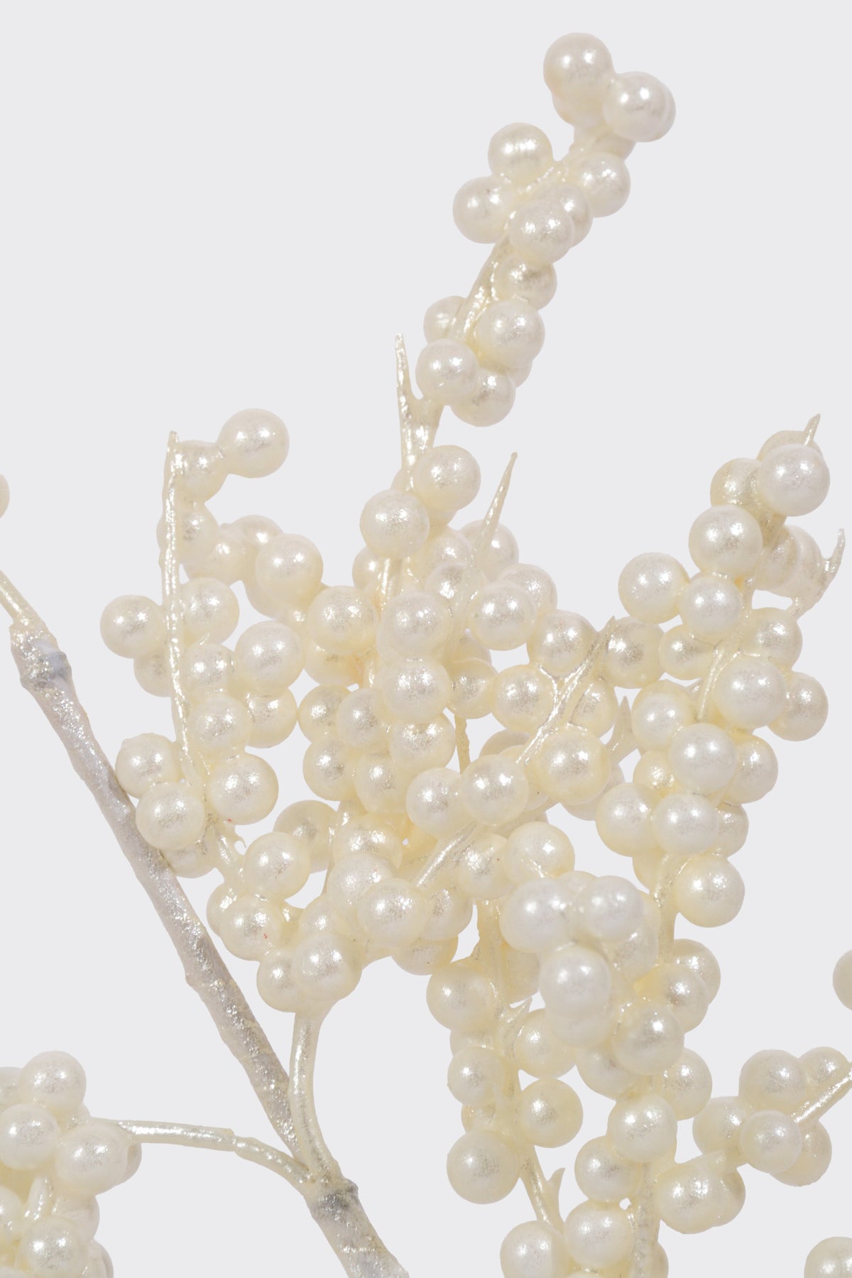 26" Pearl Twig Spray White