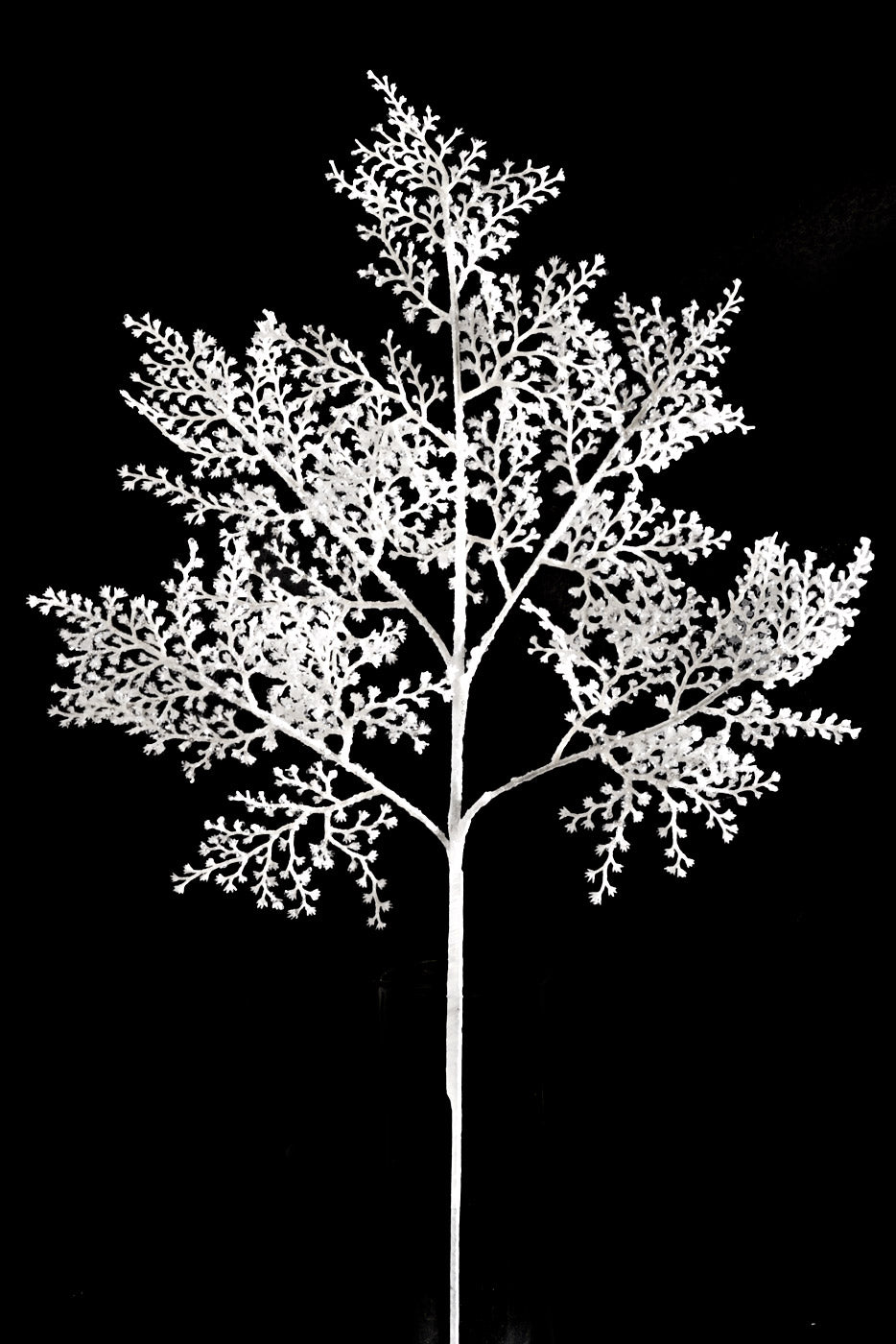 31.5" Glitter Grass Spray White