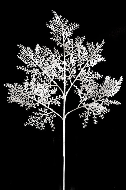 31.5" Glitter Grass Spray White