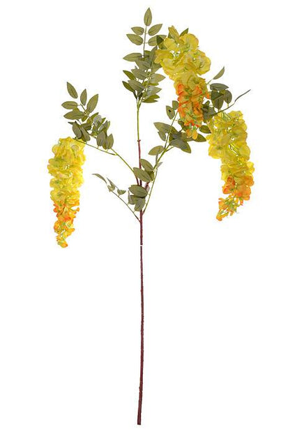 41" Silk Wisteria Spray Yellow