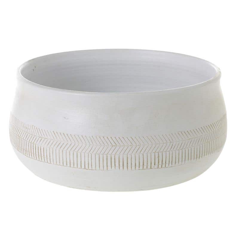 13.75" X 6.25" Tasse Bowl White