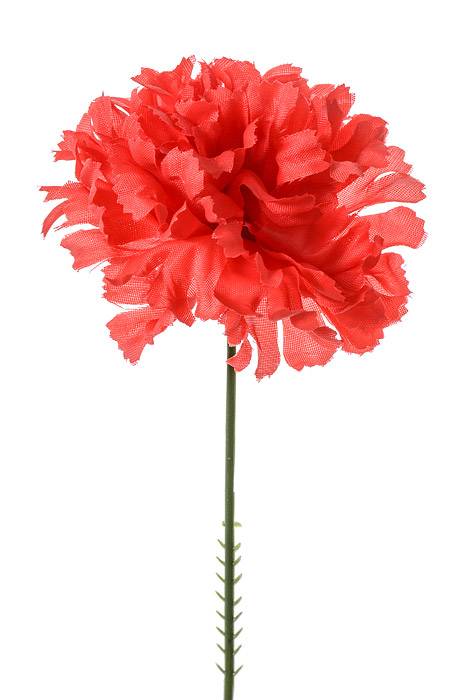 7" Silk Carnation Pick Red Pkg/100