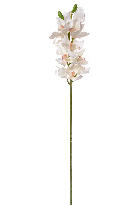38" Silk Cymbidium Spray white