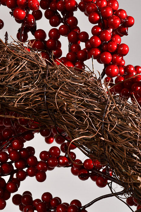 26" Berry Wreath Red