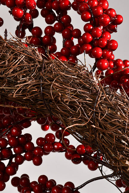 26" Berry Wreath Red