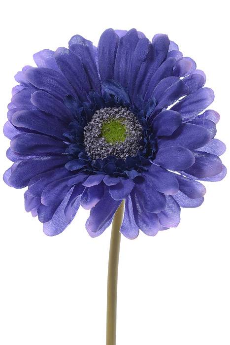 9&quot; Silk Gerbera Daisy Stem Purple Pkg/12