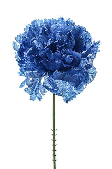 7" Silk Carnation Pick Royal Blue Pkg/100