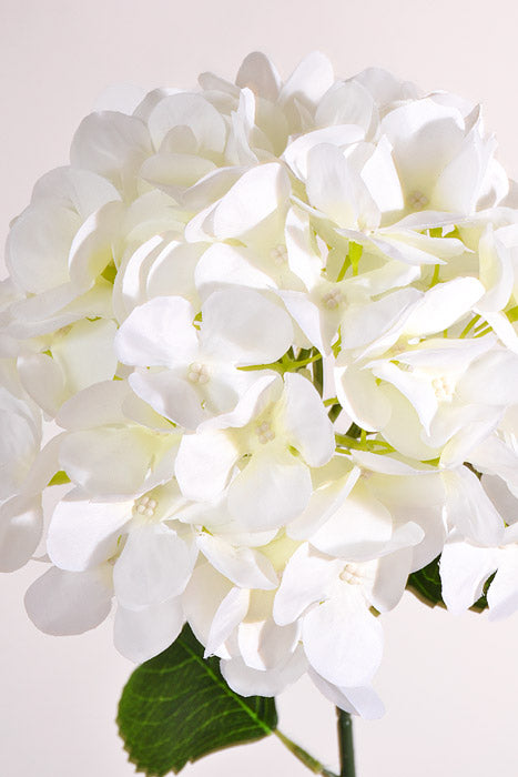 28" Silk Hydrangea Spray White