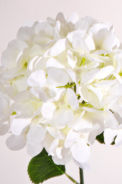 28" Silk Hydrangea Spray White
