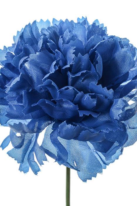 7" Silk Carnation Pick Royal Blue Pkg/100