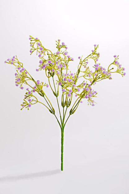 13.75" Artificial Baby Breath Bush Lavender