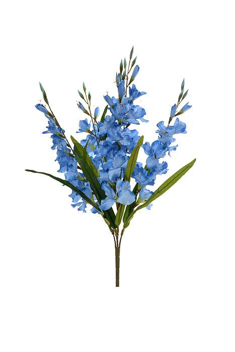 29" Satin Gladiolus Bush Blue