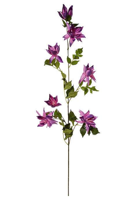 42.5" Silk Rose Myrtle Spray Purple