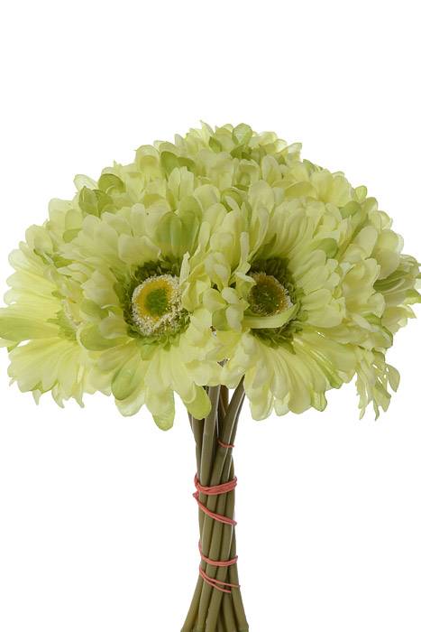 9&quot; Silk Gerbera Daisy Spray Green Pkg/12