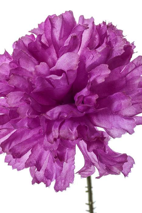 7" Silk Carnation Pick Purple Pkg/100