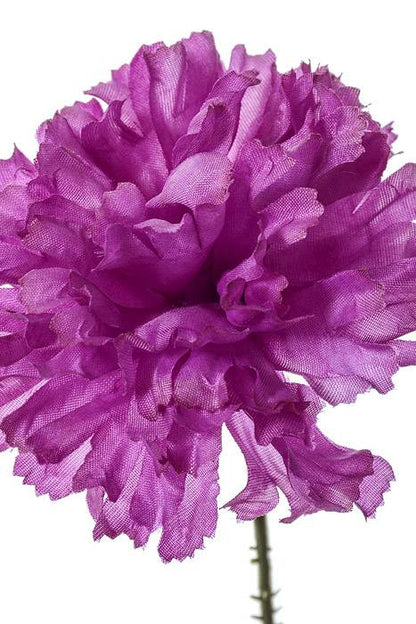7" Silk Carnation Pick Purple Pkg/100