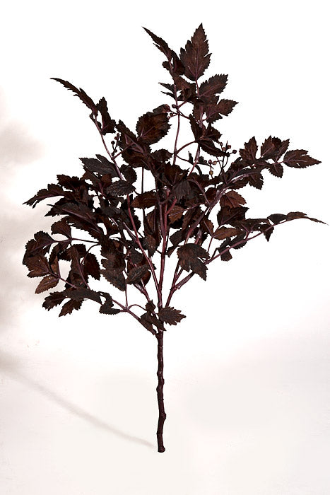 18" Autumn Ruscus with Berry  Bush Autumn Burgundy