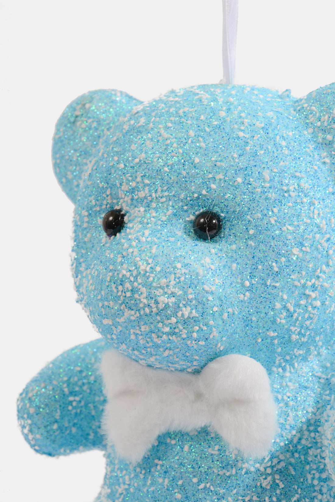 7.5" Snowy Foam Bear Ornament Blue
