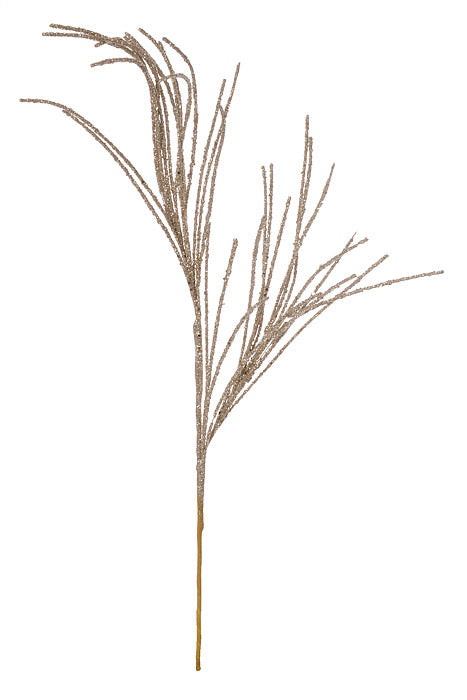 28" Micro Beaded/Sequin Grass Spray (Champagne)