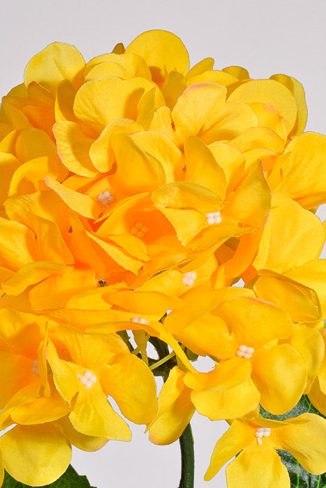 28" Silk Hydrangea Spray Yellow