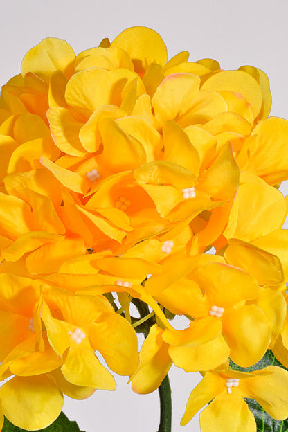 28" Silk Hydrangea Spray Yellow