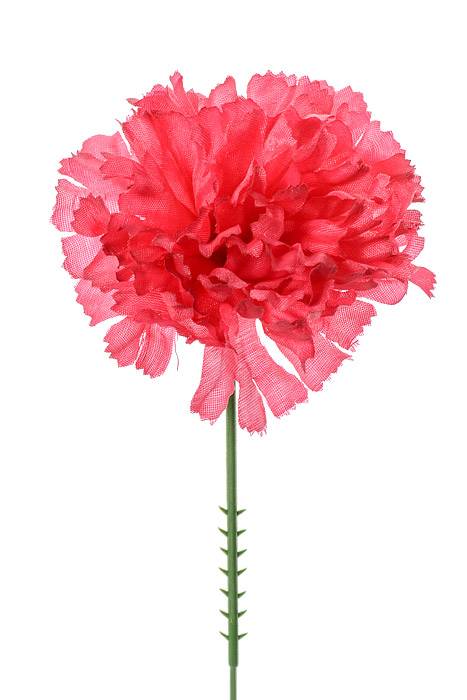7" Silk Carnation Pick Fuchsia Pkg/100