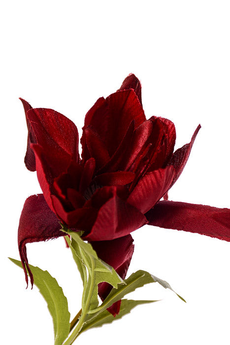 42.5" Silk Rose Myrtle Spray Red