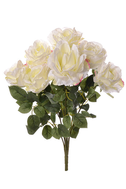 22" Silk Rose Bush Cream