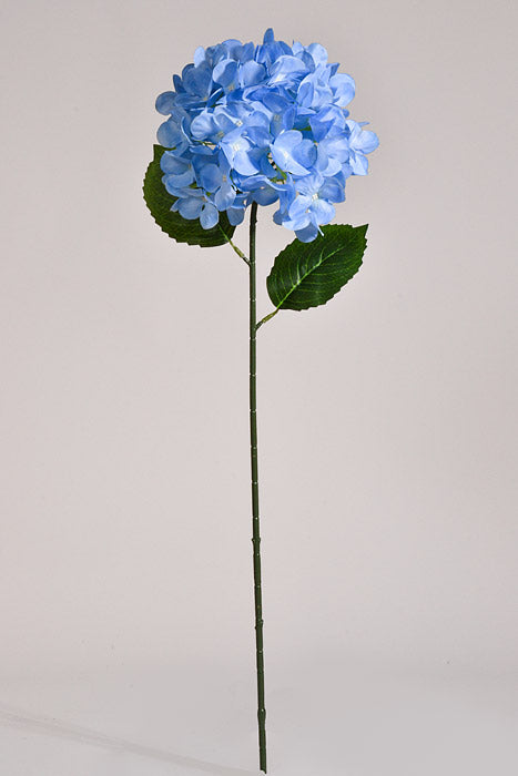 28" Silk Hydrangea Spray Light Blue