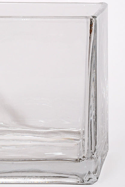 5" x 5" Square Glass Vase Clear