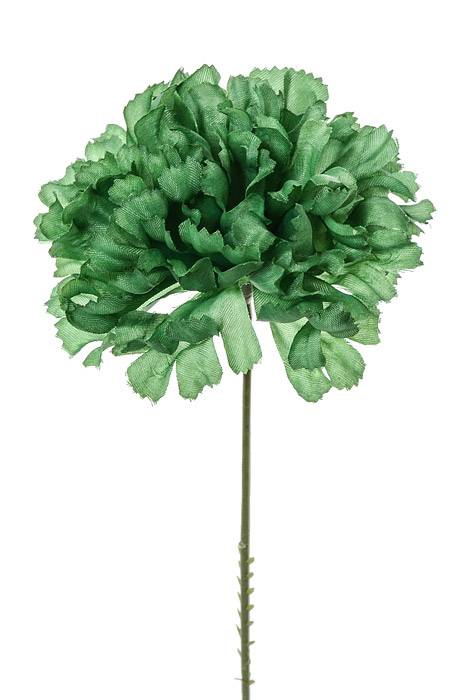 7" Silk Carnation Pick Emerald Pkg/100