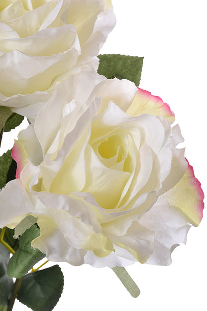 22" Silk Rose Bush Cream