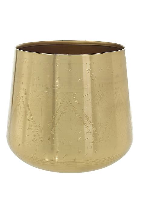 9.25" X 8.5" Tulum Pot Gold