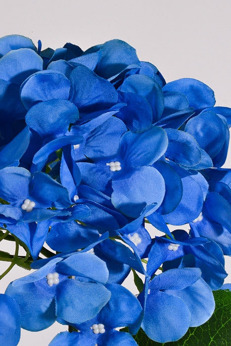 28" Silk Hydrangea Spray Delphinium Blue