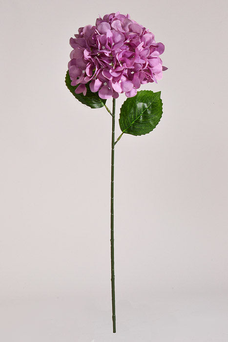 28" Silk Hydrangea Spray Purple