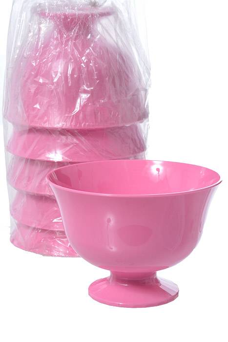 7.25" Plastic Fruit Bowl Pink