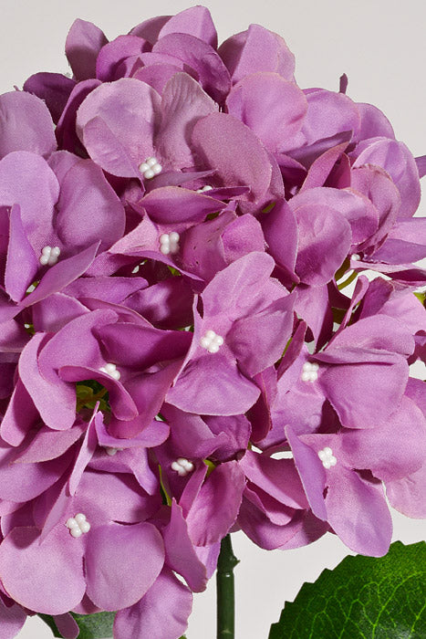 28" Silk Hydrangea Spray Purple