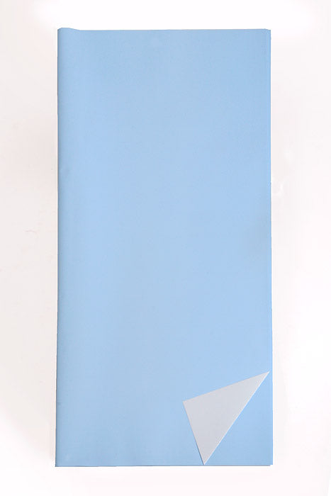 22.5" Two-Tone Waterproof Wrapping Paper Light Blue/White Pkg/20