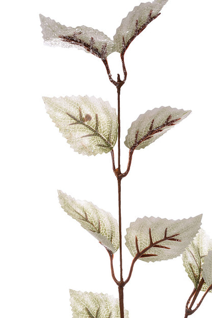 32" Frosted Miniaspen Leaf Spray Green