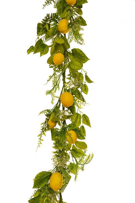 5ft Lemon Leaf Garland Yellow
