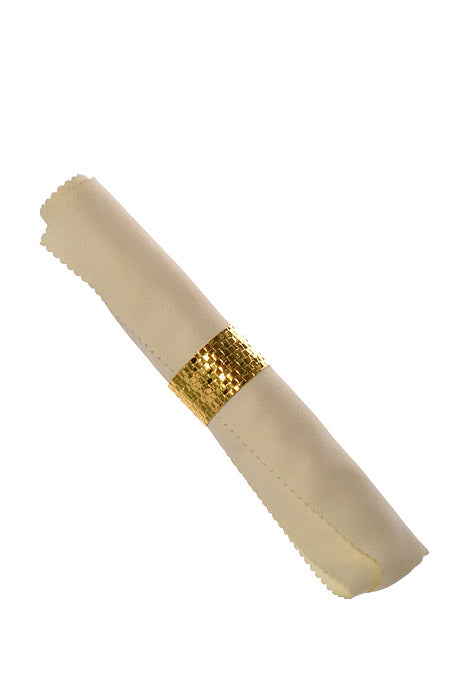 1.9" x 1.1" Metal Weave Napkin Ring Pkg/6