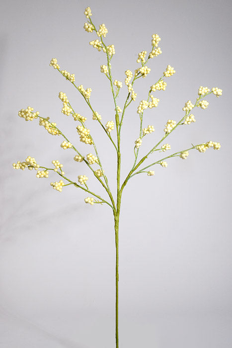 26" Artificial Mini Berry Spray Cream