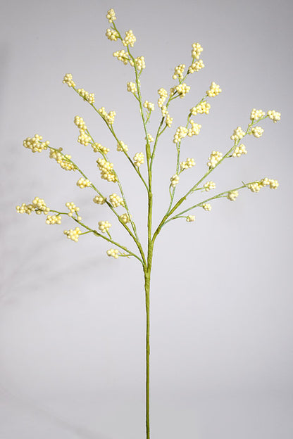 26" Artificial Mini Berry Spray Cream